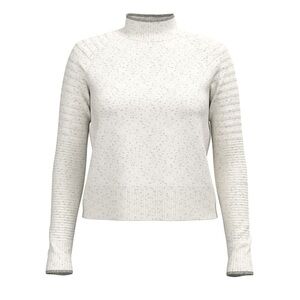 Smartwool Women's Edgewood Mock Neck Sweater - Size Small - White - Merino Wool
